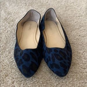 Blue leopard flats